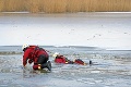 Rozruch v Trenčianskom kraji: Pod korčuliarom sa preboril ľad, muž sa nevedel dostať na breh