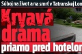 Súboj na život a na smrť v Tatranskej Lomnici: Krvavá dráma priamo pred hotelom!