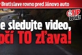 Zo zastávky v Bratislave rovno pred Jánovo auto: Pozorne sledujte video, vyskočí TO zľava!