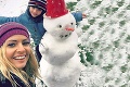 Ďurianová so synom si užili snehovú nádielku: Náš prvý snehuliak