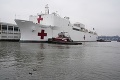 Koronavírus je už nad sily miestnych lekárov: Do New Yorku priplávala nemocnica na lodi