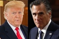 Senátor Romney išiel proti prezidentovi, Trump mu to vrátil svojským spôsobom: Rana pod pás