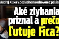 Končiaci prezident Andrej Kiska v poslednom rozhovore z paláca: Aké zlyhania priznal a prečo ľutuje Fica?