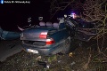 Auto vyletelo z cesty a narazilo do stromu: Jeden človek bol na mieste mŕtvy