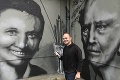 Umelec Roman skrášlil desiatky metrov fasády: Múr v Prievidzi zdobí Lasica či Lagerfeld
