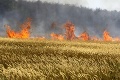 Pri obci Dobrá Niva horí obilie a strnisko po žatve, na mieste zasahujú hasiči