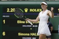 Wimbledon pozná prvú finalistku: Halepová nedala svojej súperke najmenšiu šancu
