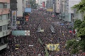 Protesty v Hongkongu: Proti zákonu mali vyjadriť nesúhlas takmer dva milióny ľudí