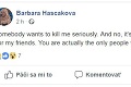 Haščáková šokuje slovami, ktoré vystrašili všetkých: Niekto ma chce zabiť!