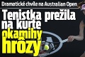 Dramatické chvíle na Australian Open: Tenistka prežila na kurte okamihy hrôzy