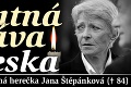 Smutná správa z Česka: Zomrela obľúbená herečka Jana Štěpánková († 84)