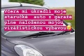 Zúfalá vizážistka slovenských hviezd: Zlodej ju obral o auto, no najviac smúti za tým, čo nechala vo vnútri!