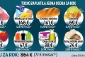 Veľký prieskum výdavkov: Slovák zaplatí ročne za potraviny 864 eur