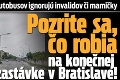 Arogantní šoféri autobusov ignorujú invalidov či mamičky: Pozrite sa, čo robia na konečnej zastávke v Bratislave!