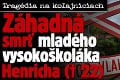 Tragédia na koľajniciach: Záhadná smrť mladého vysokoškoláka Henricha († 22)