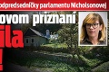 Zvláštne praktiky podpredsedníčky parlamentu Nicholsonovej: V majetkovom priznaní zatajila dom!