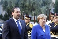 Merkelová sa stretla s libanonským premiérom: Na otázku o sýrskych utečencoch neodpovedala