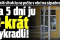 Zúfalá situácia na pošte v obci na západnom Slovensku: Za 5 dní ju 3-krát vykradli!