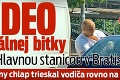 VIDEO brutálnej bitky pred Hlavnou stanicou v Bratislave: Agresívny chlap trieskal vodiča rovno na ceste!