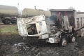 Tragédia v Košiciach: Nákladiak sa zrazil s vlakom! Po zrážke vypukol požiar
