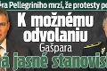Premiéra Pellegriniho mrzí, že protesty pokračujú: K možnému odvolaniu Gašpara má jasné stanovisko