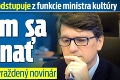 Marek Maďarič odstupuje z funkcie ministra kultúry: Neviem sa vyrovnať s tým, že bol zavraždený novinár
