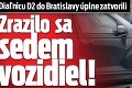 Havária siedmich áut na diaľnici D2 do Bratislavy: Jeden jazdný pruh je už prejazdný