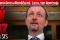 Kosík označil za hlavu únosu Kováča ml. Lexu, ten kontruje: Drsný odkaz bývalého šéfa SIS