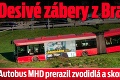 Desivé zábery z Bratislavy: Autobus MHD prerazil zvodidlá a skončil v priekope!