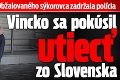 Obžalovaného sýkorovca zadržala polícia: Vincko sa pokúsil utiecť zo Slovenska