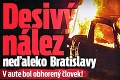 Desivý nález neďaleko Bratislavy: Pri aute bol obhorený človek!