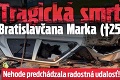 Tragická smrť Bratislavčana Marka († 25): Nehode predchádzala radostná udalosť!