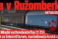 Hrôza v Ružomberku: Mladá vychovávateľka († 25) sa rozprávala so železničiarom, nasledovala krutá smrť!
