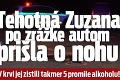 Vážna nehoda neďaleko Košíc: Opitá tehotná Zuzana po zrážke autom prišla o nohu!