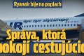 Ryanair bije na poplach: Správa, ktorá znepokojí cestujúcich!