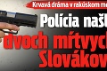 Krvavá dráma v rakúskom meste: Polícia našla dvoch mŕtvych Slovákov!