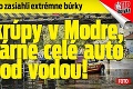 Slovensko zasiahli extrémne búrky: Megakrúpy v Modre, v Komárne celé auto pod vodou!