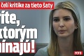 Ivanka Trumpová čelí kritike za tieto šaty: Neuveríte, čo niektorým pripomínajú!