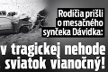 Rodičia prišli o mesačného synčeka Dávidka: Zvrat v tragickej nehode na 1. sviatok vianočný!