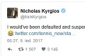 Djokovičovi tiekli nervy, vytočený Kyrgios sa ozval na sociálnej sieti