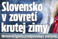 Slovensko v zovretí krutej zimy: Meteorológovia predpovedajú sneženie, ale aj niečo horšie!