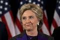 Prvé vyjadrenie Hillary Clinton po zdrvujúcej prehre vo voľbách: Na pódiu nedokázala skryť emócie!