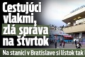 Cestujúci vlakmi, zlá správa na štvrtok: Na stanici v Bratislave si lístok tak ľahko nekúpite!