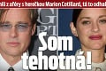 Pitta obvinili z aféry s herečkou Marion Cotillard, tá to odhalila všetkým: Som tehotná!