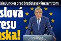 Šéf Európskej komisie Juncker pred bratislavským samitom: Drsné slová na adresu Slovenska!