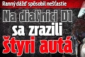 Ranný dážď spôsobil nešťastie: Na diaľnici D1 sa zrazili štyri autá