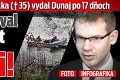 Telo ekonóma Filka († 35) vydal Dunaj po 17 dňoch: Identifikoval ho kamarát z kanoe smrti!