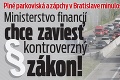 Plné parkoviská a zápchy v Bratislave minulosťou? Ministerstvo financií chce zaviesť kontroverzný zákon!