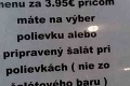 V reštaurácii na ponuku zeleninových šalátov upozorňuje šalát gramatický!