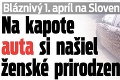 Bláznivý 1. apríl na Slovensku: Na kapote auta si našiel ženské prirodzenie!